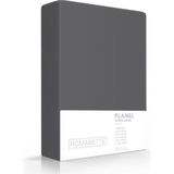 Luxe Hoeslaken Verwarmend Flanel - Antraciet