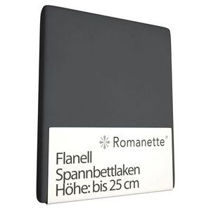 Luxe - Flanel Hoeslaken - Antraciet - 100% Katoen