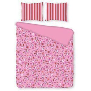 Romanette - Dekbedovertrek Sterre - Fuchsia - Katoen - 140 x 200 / 220 cm - 1-Persoons