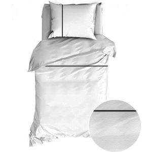 Romanette - Duchesse - Dekbedovertrek - Wit Zwart - Flanel 140 x 200 / 220 cm - 1-Persoons