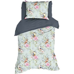 Dekbedovertrek Satin d'Or Songbird Multi Satijn-140 x 200 / 220 cm | 1-Persoons