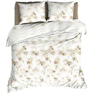 Dekbedovertrek Romanette Simonetta Taupe Beige Katoen-200 x 200 / 220 cm | 2-Persoons