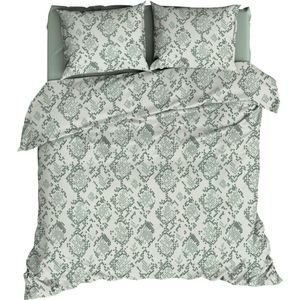 Satin D'or - Blake Dekbedovertrek - Dusty Green - Satijn - Extra Breed