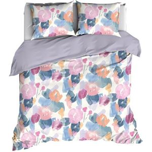 Satin d'Or Murillo Dekbedovertrek - Lits-jumeaux - Lits-jumeaux (270x200/220 cm + 2 slopen) - Lilac