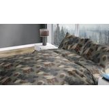 Romanette - Venosc - Dekbedovertrek - Grijs - Flanel - 200 x 200 / 220 cm