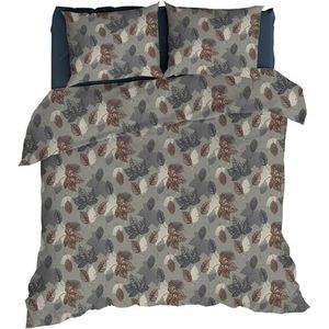 Romanette - Venosc - Dekbedovertrek - Grijs - Flanel - 200 x 200 / 220 cm