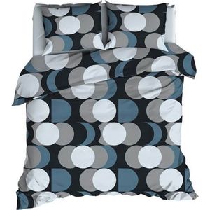 Satin d'Or - Artballs - Dekbedovertrek - Blauw Grijs - Satijn - Extra Breed