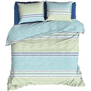 Dekbedovertrek Romanette Alfie Aqua Blue Katoen-260 x 200 / 220 cm | Extra Breed