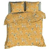 Romanette Geisha Dekbedovertrek - Tweepersoons - 200x200/220 cm - Oker