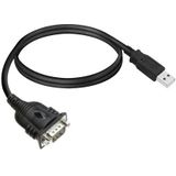 ACT EM1016 seriële kabel Zwart 0,6 m USB Type-A DB-9