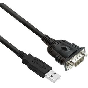 ACT EM1016 seriële kabel Zwart 0,6 m USB Type-A DB-9