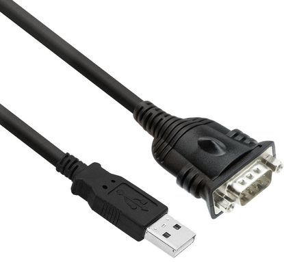 ACT EM1016 seriële kabel Zwart 0,6 m USB Type-A DB-9