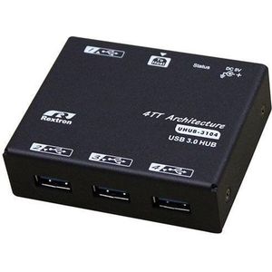 Rextron USB 3.0 hub 4 poorten HEAVY DUTY METAL USB 3.0. HUB (USB-A, 4 ports), Docking station + USB-hub