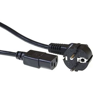 ACT Netsnoer CEE 7/7 Male Haaks C13 5 Meter Zwart
