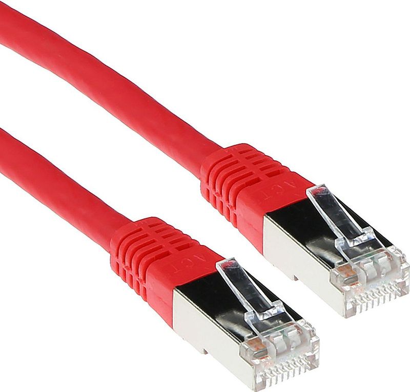 ACT Rode 2 meter LSZH SFTP CAT6 patchkabel met RJ45 connectoren