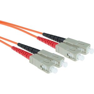Premium SC Duplex Optical Fiber Patch kabel - Multi Mode OM1 - oranje / LSZH - 1 meter