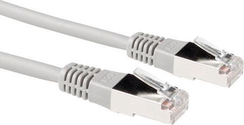 ACT Grijze 10 meter LSZH F/UTP CAT5E patchkabel met RJ45 connectoren