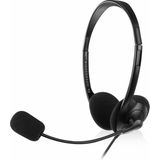 Ewent on-ear stereo headset - 2x 3,5mm Jack / zwart - 2,1 meter