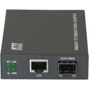 KGC-300 - Mediaconverter - 1000 Base T naar 1000 Base X - Zwart - SFP Slot