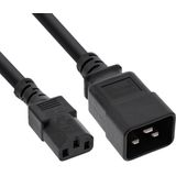 ACT Kaltgerätekabel 2m, C13 Buchse auf C20 Stecker, Kaltgerätel Verlängerung – AK5026