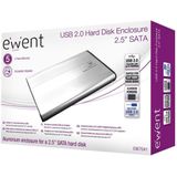 Eminent - EW7041 - Opslagbehuizing - Zwart - Aluminium - USB 2.0