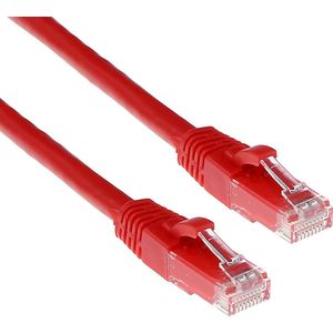 ACT Rode 10 meter U/UTP CAT6A patchkabel snagless met RJ45 connectoren IB2510