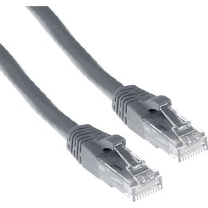 ACT Grijze 1 meter U/UTP CAT6 patchkabel snagless met RJ45 connectoren IS8001