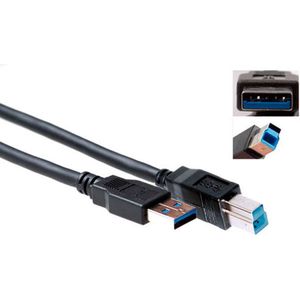 USB 3.0 printerkabel 1 meter USB A-B zwart
