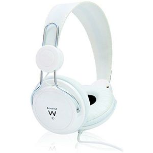 Ewent EW3578 binaural hoofdtelefoon, wit, bekabeld, 1,8 m, oordopjes)