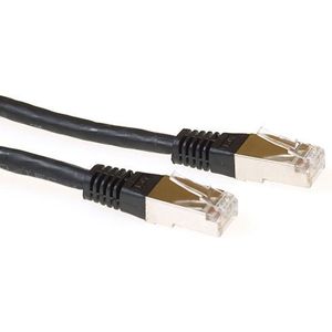 ACT Zwarte 1,5 meter LSZH SFTP CAT6A patchkabel met RJ45 connectoren