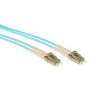 ACT 40 meter multimode 50/125 OM3 duplex armored fiber patch kabel met LC connectoren