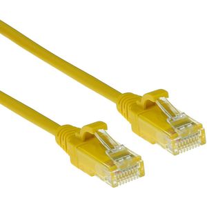 UTP CAT6 Slimline Gigabit Netwerkkabel - CU - 5 meter - Geel
