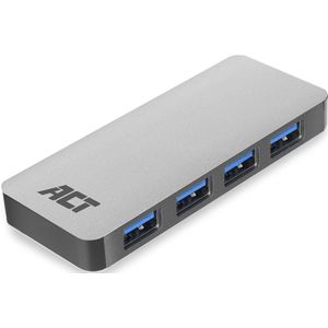 ACT USB Hub 3.2 met 4 USB-A poorten AC6120,grijs