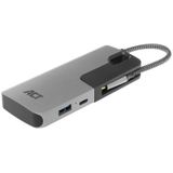 ACT - USB-C Hub - 3x USB-A - 1x USB-C PD 60W - Compact - Aluminium - 0,15 Meter