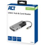 ACT - USB-C Hub - 3x USB-A - 1x USB-C PD 60W - Compact - Aluminium - 0,15 Meter