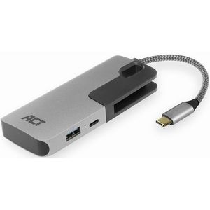 ACT - USB-C Hub - 3x USB-A - 1x USB-C PD 60W - Compact - Aluminium - 0,15 Meter