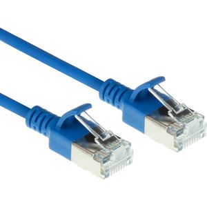 FTP CAT6A Slimline 10 Gigabit Netwerkkabel - CU - 0,25 meter - Blauw