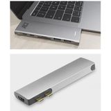 ACT AC7025 6-in-1 USB-C dockingstation, HDMI 4K, 2x USB 3.0, 2x type C 100W PD, SD/TF-kaartlezer, voor MacBook