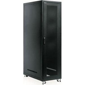 Wp Serverrek, 27 U, 60 cm breed, 139 cm hoog, 100 cm diep (19 inch rek), Serverkast, Zwart