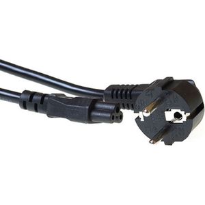 ACT Netsnoer CEE 7/7 male (haaks) - C5 zwart 0,5 m AK5407
