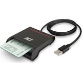 ACT eID Card Reader Belgium, USB Smart Card Reader België, CAC ID chipkaartlezer, LED-verlichting, eID Kaartlezer België, compatibel met Windows en macOS - AC6015