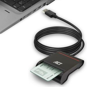 ACT USB 2.0 Smartcard eID Kaartlezer zwart AC6015