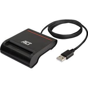 ACT eID Card Reader Belgium, USB Smart Card Reader België, CAC ID chipkaartlezer, LED-verlichting, eID Kaartlezer België, compatibel met Windows en macOS - AC6015