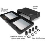 ACT - AC8215 - Monitorstandaard - Extra Breed - In Hoogte Verstelbaar - Met Twee Lades