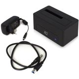 ACT - Docking Station - 2,5'' en 3,5'' SATA HDD/SSD - USB3.0 - Zwart