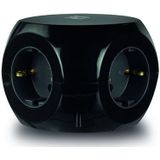 ACT Stekkerdoos cube met 3 stopcontacten, USB-A-poorten, 1,5m Zwart AC2400