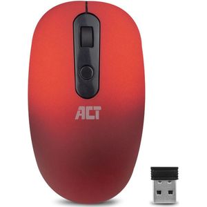 ACT Muis Draadloos - Optisch - 1200 DPI - 2.4Ghz USB Mini Dongel  - Lichtgewicht - AC5115 Rood