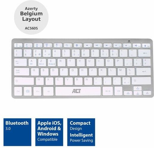 ACT Portable Toetsenbord Bluetooth (Azerty/BE layout)