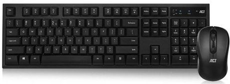 ACT draadloze multimedia USB toetsenbord en muis set - QWERTY (US) / zwart AC5700