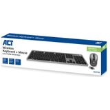 ACT AC5710 toetsenbord Inclusief muis Universeel RF Draadloos US International Zwart